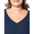 thumbnail image 4 of Fruit of the Loom Women's Beyond Soft Long Sleeve Waffle Top and Flannel Bottom Pajama Set, Sizes S-4X, 4 of 10