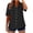 Black, variant on Womens Summer Blouses Solid Color V-Neck Button Down Casaul Plus Size Fashion Going Out Professional Business Casual Tops