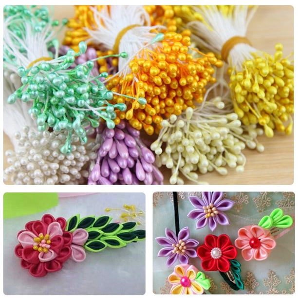 Núcleos de flores artificiales, capullos de flores, flores artificiales, accesorios de flores de gasa, materiales hechos a mano