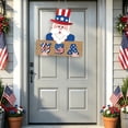 thumbnail image 4 of Patriotic Wooden Hanging Sign Flag Wood With Rope For 4th Of July Front Porch Home Deco, 4 of 6