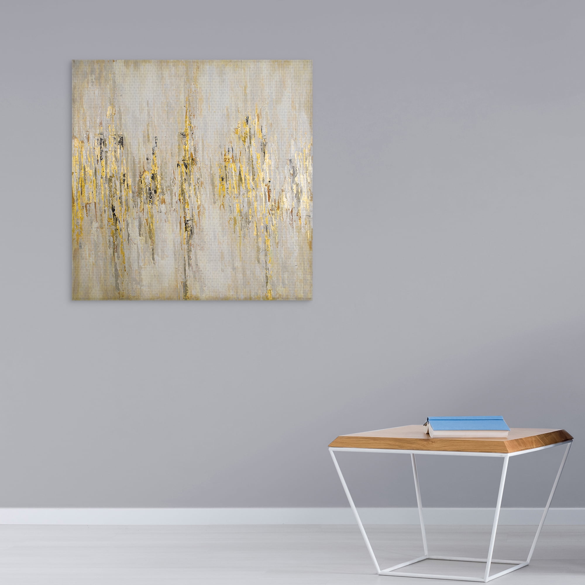 Golden Light Stridation Abstract by Willowbrook Art Print