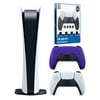 Sony Playstation 5 Digital Version (Sony PS5 Digital) with Extra Galactic Purple Controller and Control Grip Pack Bundle
