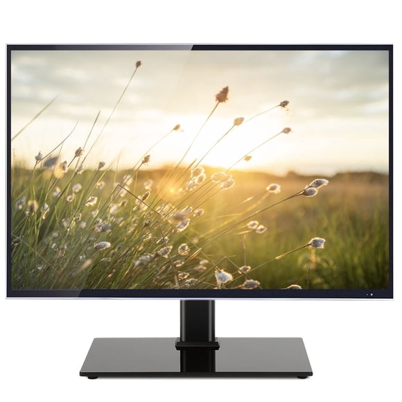 RTVR Base de Support de Téléviseur de Table pour Téléviseurs de 27 Pouces-65 Pouces avec Support Pivotant Universel Moderne Noir, Hauteur Ajustable