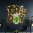 thumbnail image 2 of Glowneon Friday Cigars & Beer Neon Sign, Shop Store Wall Art Decor, 2 of 4