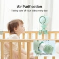 thumbnail image 4 of JISULIFE Baby Stroller Fan Portable, Large Battery Operated Fan, Car Seat Fan with 100 Speeds, Air Purify and Air Turbo Tech, Bladeless, Food-Grade Gifts Fan for Outdoor, Treadmill, Golf, 4 of 7