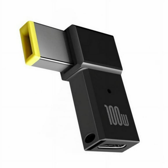 100W USB Type C Female to Square PD Plug Converter USB-C Fast Charging for Laptop DC Connector
