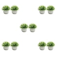 thumbnail image 2 of Guardoinrt 2piece Potted Simulation Plants Adding Beauty And Style To Any Setting Durable Pot Bonsai Ornament Clear white 5Set, 2 of 6