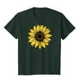 thumbnail image 4 of COMVALUE Cotton Summer Floral T-Shirt for Ladies Sunflower Graphic Print Short Sleeve Tee (Dark Green, 3XL), 4 of 4