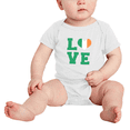 thumbnail image 2 of Love Ireland Flag Heart Cute Baby Rompers (White, 12-18 Months), 2 of 5