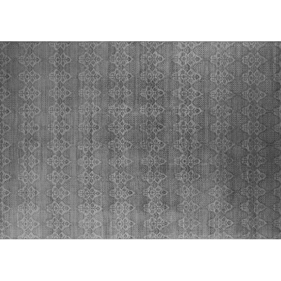 Ahgly Company Indoor Rectangle Oriental Gray Industrial Area Rugs, 7' x 9'