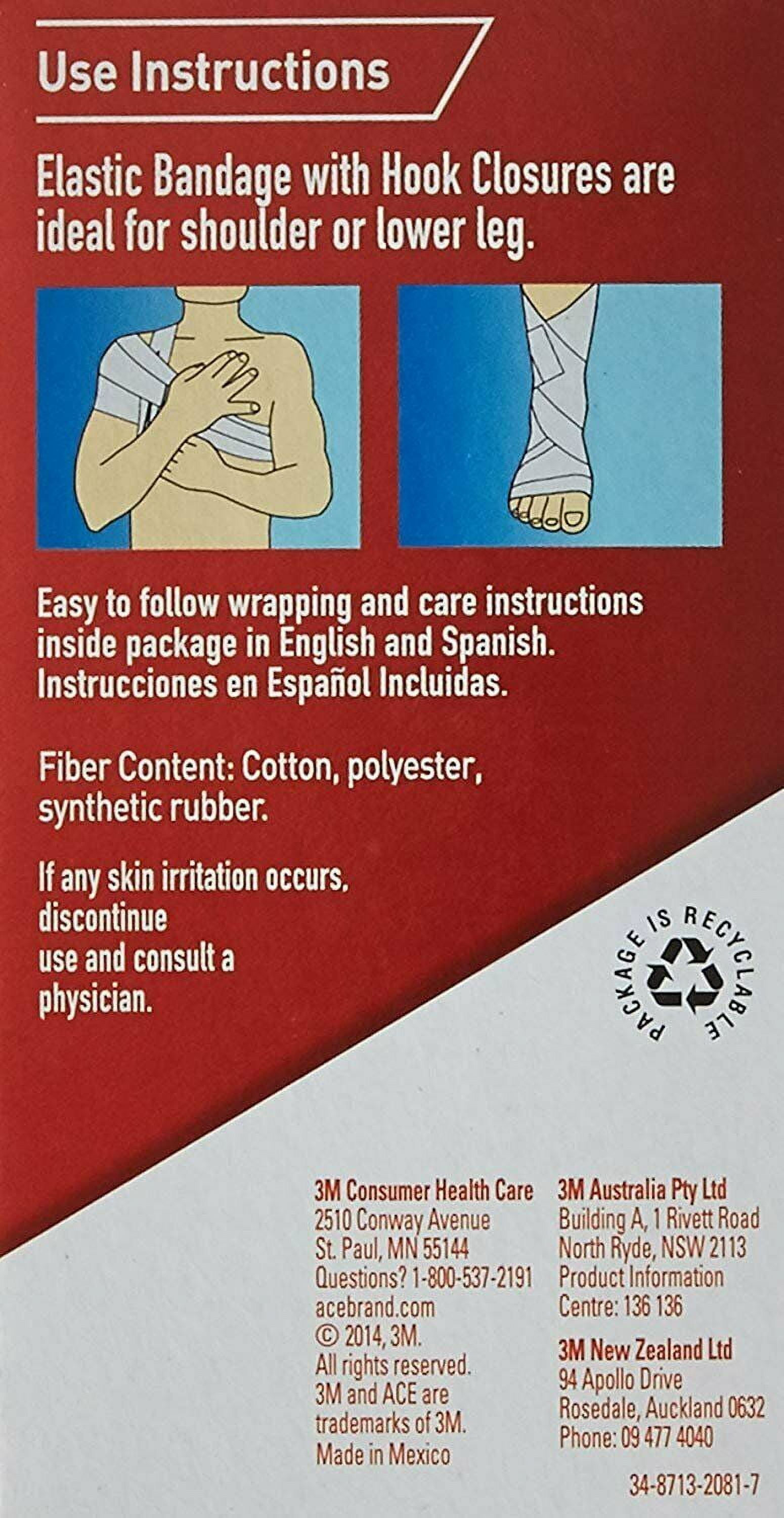 6 Pack - ACE Elastic Bandage with Hook Closure, 4 Inches 1 ea