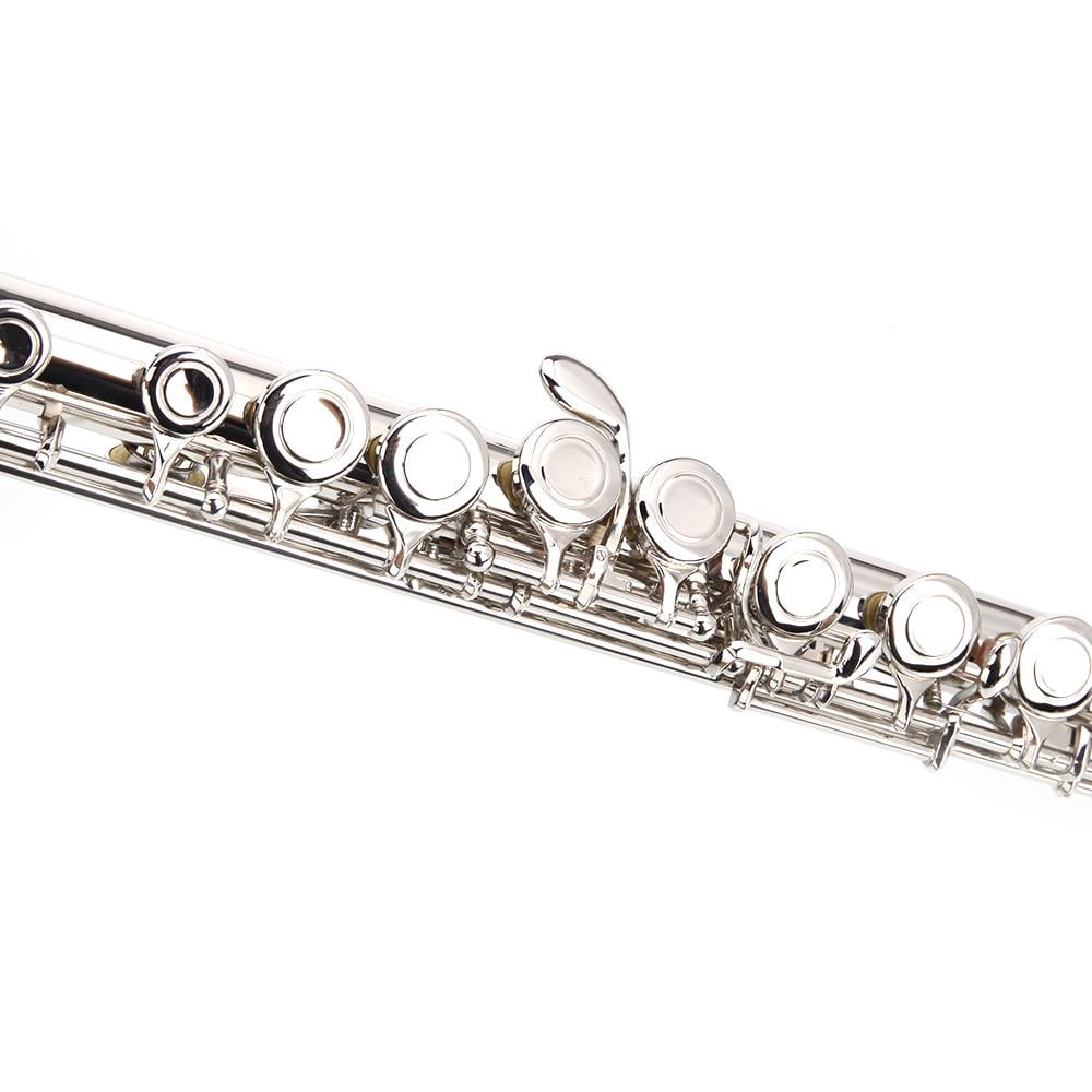 Winado Silver Nickel 16 Hole C Flute with Case for Student