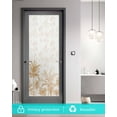 thumbnail image 5 of Window Privacy Film,Orange Tropical Palm Tree UV Sun Blocking Window Tint Film Heat Control One Way Blackout Window Film,Summer Botanical Monstera Plants Non Adhesive Static Cling Sticker 23.6x59 In, 5 of 7