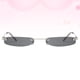 thumbnail image 2 of BRIGHTFUFU Negro con lente gris Gafas de sol de moda Gafas de fiesta de forma cuadrada pequeña Gafas de protección UV Accesorios delicados para dama Hombre, 2 of 7