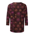thumbnail image 4 of Edvintorg Quarter Sleeve Tops for Women Halloween Printed Crew Neck Casual Pullover Shirt Plus Size Fashion Clothes Women S-5XL Multicolor, 4 of 5