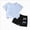 Z001-Light Blue, variant on WXFAZCVU Baby Girl Clothes Summer Outfits Sleeveless Shirts and Ruffle Shorts Cute Set Size 4 Years