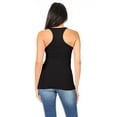 thumbnail image 4 of Women's Casual Ribbed Racerback Solid Stretch Cami Tank Top, 4 of 4