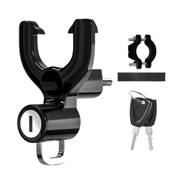 Gancho colgante para casco de motocicleta, resistente, profesional, negro, antirrobo Estilo D kusrkot Gancho de bloqueo de motocicleta