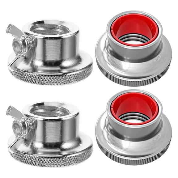 HEMOTON  4 Pcs Adjustable Dumbbell Barbell Self-locking Nut Anti-slip