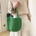 thumbnail image 4 of Bolsa De Hombro Bolsa de mano para mujer, Bolsa tipo cubo, Bolsa de mano de verano, Bolsa de mano tejido para playa, Bolsa de mano para mujer (verde) Sywqhk Para Estrenar, 4 of 5