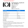thumbnail image 2 of Rear Brake Shoe Set - Compatible with 1982 - 1990 GMC S15 1983 1984 1985 1986 1987 1988 1989, 2 of 2