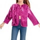 thumbnail image 4 of Chaquetas y abrigos casuales sin capucha de manga larga, abrigo de escenario, cárdigan brillante con estampado en caliente, top infantil sin botones y con cremallera, top infantil de poliéster, 4 of 6