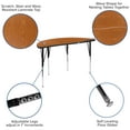 thumbnail image 4 of Flash Furniture Emmy 2 Piece 47.5" Circle Wave Flexible Oak Thermal Laminate Activity Table Set - Standard Height Adjustable Legs, 4 of 11