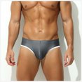 thumbnail image 3 of Sunvit-Panties Mens Low-Rise Briefs - Nylon Spandex Comfortable Stretchy Gray Size XL with Contrast Trim Elastic Waistband for Daily & Gym Wear, 3 of 4