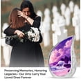 thumbnail image 3 of Purple Shore With Ocean Wave Unique Urns For Human Ashes Adult Female - Large Urn For Ashes Adult Male - Burial Ash Urn - Decorative Gifts Ash Urns 10Inch & 200 Cubic Inches Capacity, 3 of 7