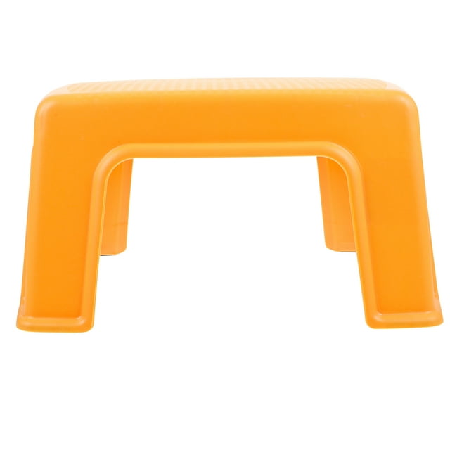 FUTUREORYY 1Pack Small Plastic Step Stool PP Shock-resistant Rectangular Orange