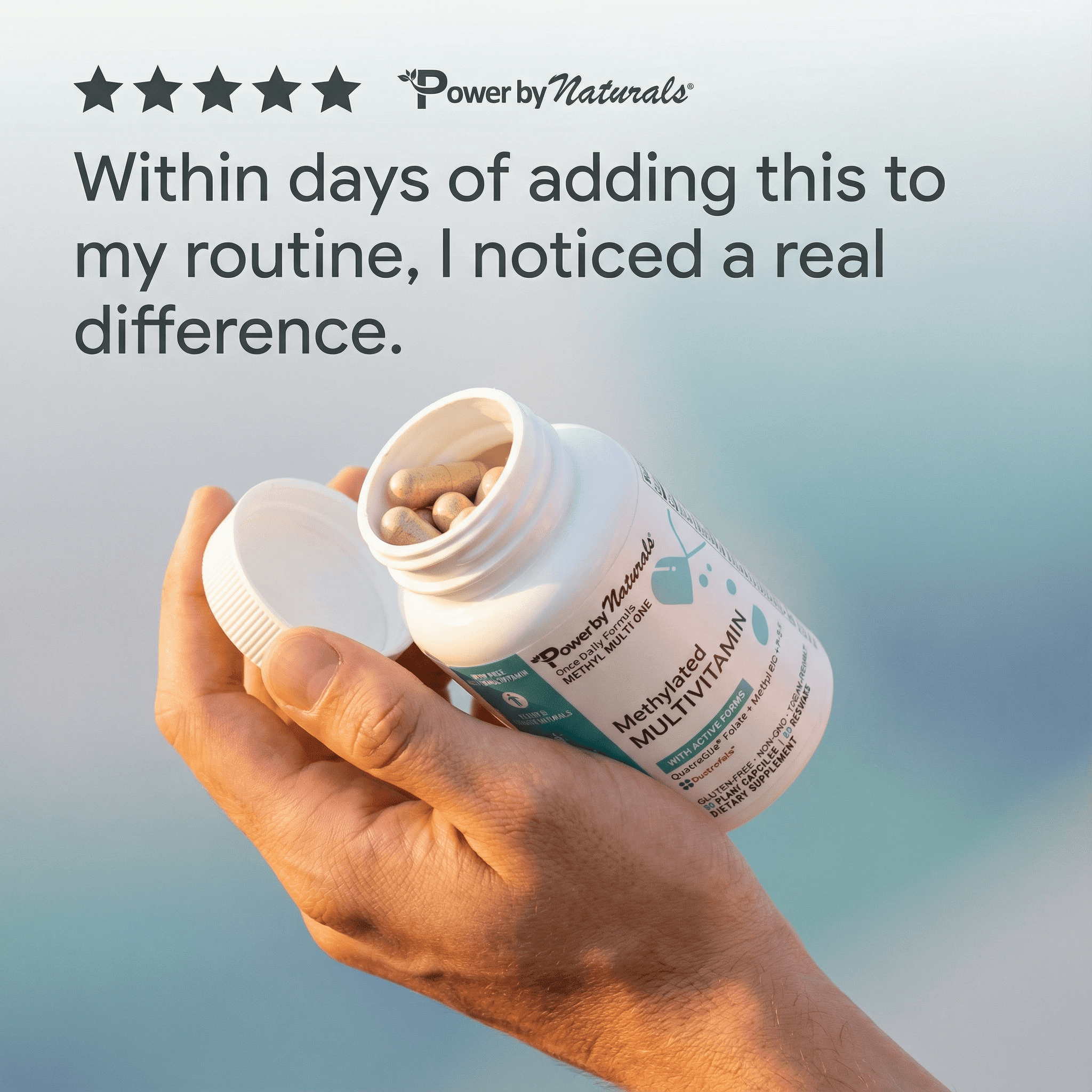 Methyl Multi One: Vegan Methylated Multivitamin for Men & Women With Methylfolate, Acive B12, B6, Zinc, Iron-Free, 60 Capsules, Once Daily for 60 Day Supply