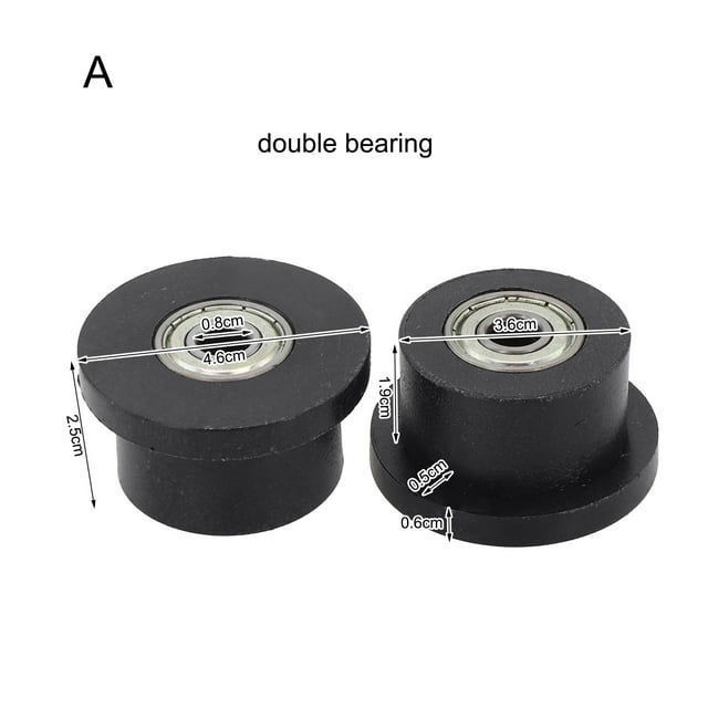 Pulley Replacement Rowing Device Pulley Home Workout 2PCS Set Outer Diameter 46mm For Rowing Machine Abdominal Machine Parts