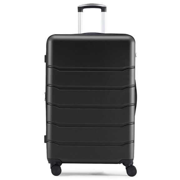 Taoset 28-Inch Expandable Blue Hard Shell Luggage, ABS Suitcase with Dual Spinner Wheels, TSA Accepted Lock, Wet/Dry Compartments, Lightweight & Durable for Travel, Black