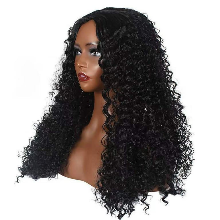 Wavy Lace Front Wig, 100% Premium buying Synthetic Fiber, Heat Safe/Heat Resistant, Loose Curls, Body Wave, Natural Black