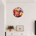 thumbnail image 4 of Round Analog Wall Clocks with Non-Ticking Sweep Movement,Battery Operated Clcoks Decorative for Home,Office-vibrant painting of roses in various colors(12inch), 4 of 4