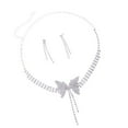 thumbnail image 3 of Collar y pendientes de mariposa de cristal jinwen Sistema de la joyería de la boda, 3 of 8
