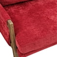 thumbnail image 3 of Red Velvet Accent Armchair in Mid - Century Style | Suitable for Leisure, Office & Study | High - Density Sponge Filled Velvet | Ensures Comfort in Long - Term Seating, 3 of 3