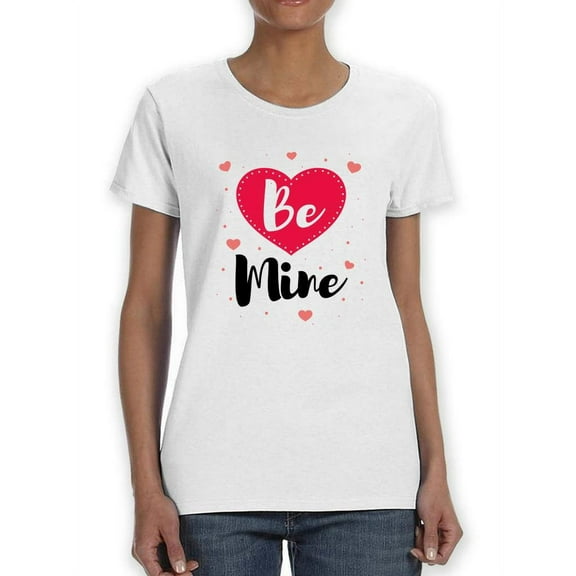 Be Mine, Hearts. T-Shirt Women -Smartprints Designs, Female x-Large