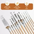 thumbnail image 3 of Fuumuui 26pcs Paint Brushes, Professional Acrylic Paint Brush Set Artists Complete Range of Sizes with Upgraded Short Handle Wide Flat & Palette Knife for Acrylic, Oil, Watercolor, Gouache, 3 of 6