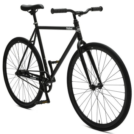 Retrospec Critical Cycles Harper Coaster Fixie Style Single-Speed Commuter Bike with Foot Brake Matte Black 43cm,