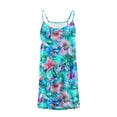 thumbnail image 6 of 5-6 Years Girl's Print Cami Casual Dress Sleeveless Hawaiian Summer A Line High Waist Mini Sundress, 6 of 7