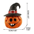 thumbnail image 3 of Mini Resin Halloween Ornament Pumpkin Figurines Vintage Tabletop Decor for Tiered Tray Shelf Party Display, 3 of 9