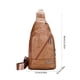thumbnail image 3 of Men's Soft Leather Chest Bag - Stylish One-Shoulder Bag - Waterproofing Casual Business Sling Bag, 3 of 7