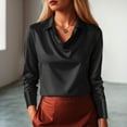 thumbnail image 2 of Womens Tops Cowl Neck Shirts Long Sleeve Teacher Clothes Office Business Dressy Casual Blouse 2025 Summer, 2 of 5