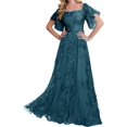 thumbnail image 3 of Encaje Vestidos De Madrina Mangas Largas - Vestidos De Noche Formales Boda, 3 of 5