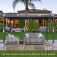 thumbnail image 6 of Aoodor 13 x 10 ft. Outdoor Aluminum Louvered Pergola Waterproof Gazebo Sun Shade Shelter with 2 Adjustable Rainproof Panels for Patio, Garden, Backyard Lawn & Garden - Dark Gray, 6 of 11