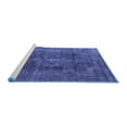 thumbnail image 2 of Ahgly Company Machine Washable Indoor Square Oriental Blue Industrial Area Rugs, 7' Square, 2 of 4