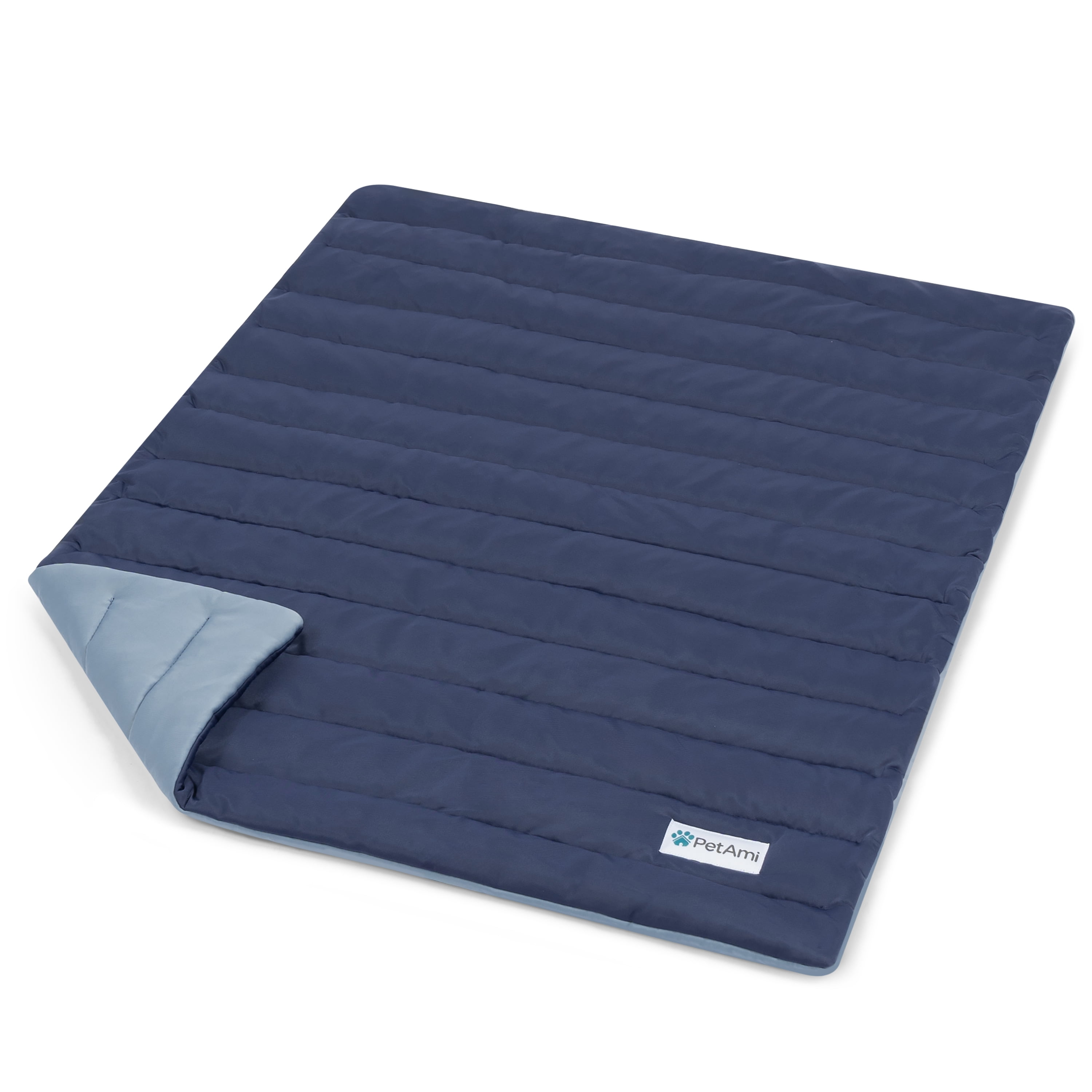 PetAmi Dog Cooling Mat, Q-Max Pet Cooling Blanket with Thick Cushioning, Self Cooling Pad for Dogs & Cats,  Reversible Summer Mat for Crate, Couch, Kennel, Gray/Light Grey, Medium (29x40)