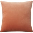 thumbnail image 2 of Mina Victory Sofia Solid Reversible Velvet 20" x 20" Coral Indoor Throw Pillow, 2 of 5