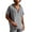Mens Shirts Gray, variant on Mens Cotton Linen Hooded T-Shirts, Short Sleeve Shirts for Men Summer Casual Loose Fit Solid Color Button Up Hoodies Big and Tall